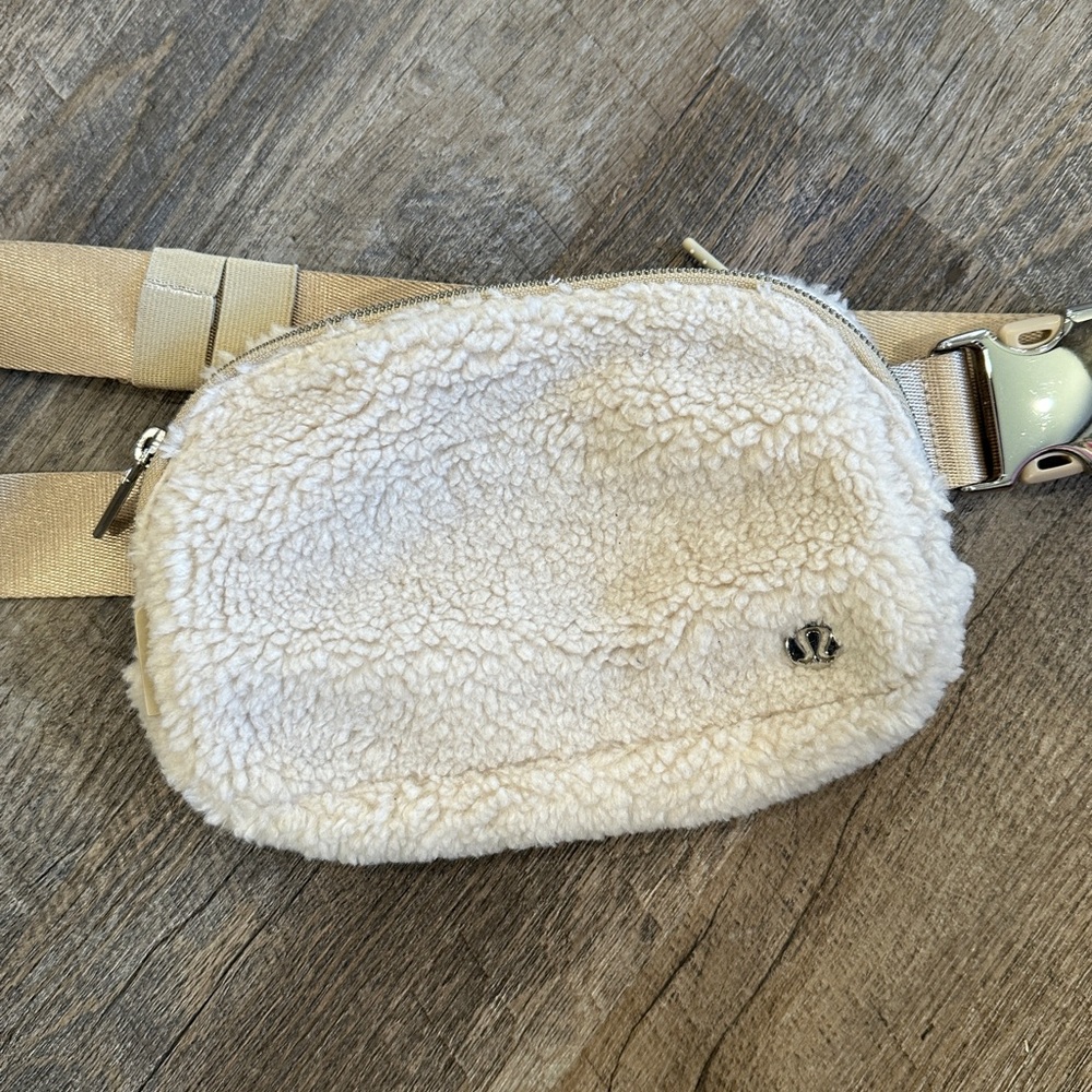Lululemon Cream Sherpa Belt Bag